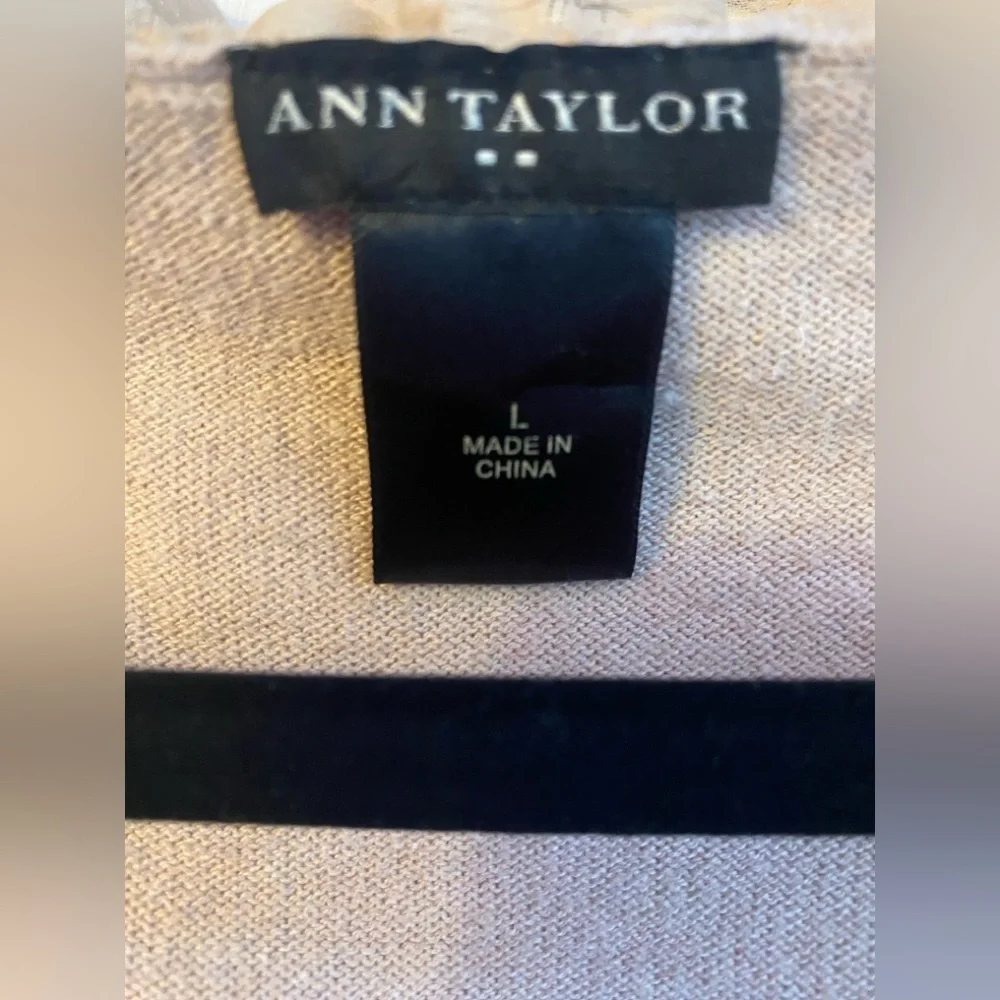 Ann Taylor Ruffled V-Neck Sweater